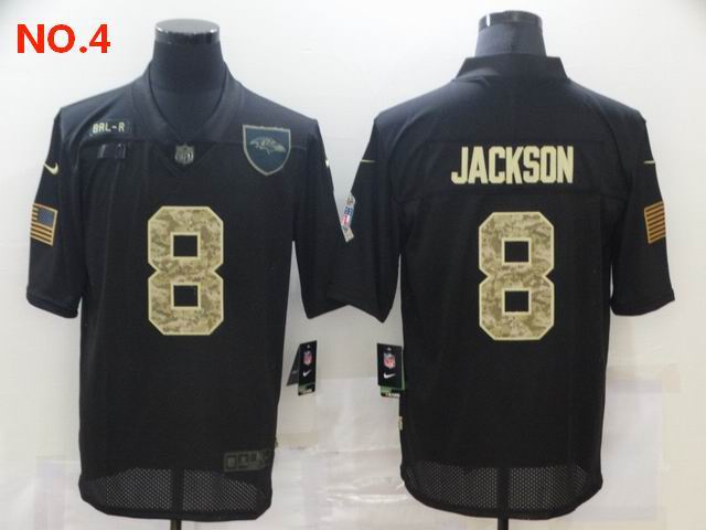 Men's Baltimore Ravens 8 Lamar Jackson Jesey NO.4;